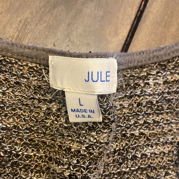 JULE‎ embroidered lace style knit blouse size L made in USA - Picture 5 of 5